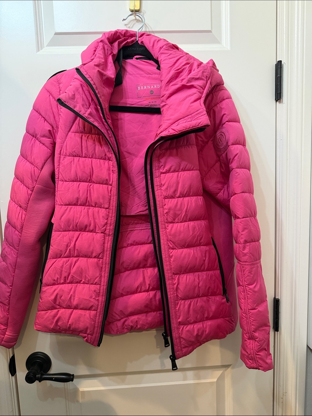 Bernardo Hot Pink Quilted Puffer Jacket
